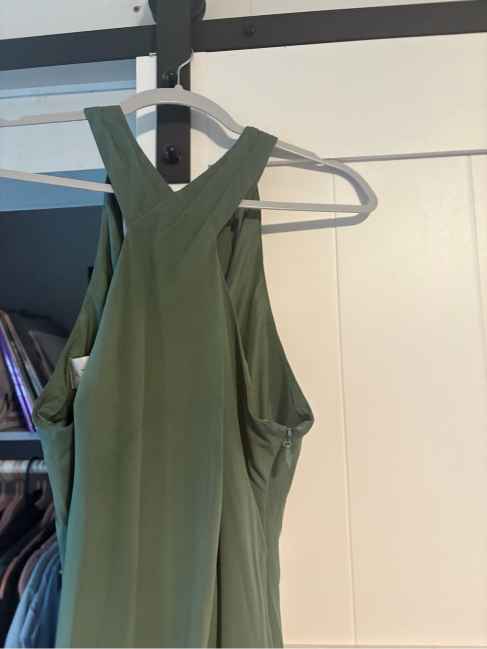 Azazie Olive Green One-Shoulder Dress